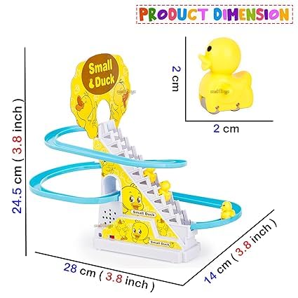 Ducks Stair Climbing Toy For Kids | Escalator Toy With Lights And Music - 3 Duck Included