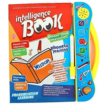 Intelligence E-Book for Kids - Learning Sound Book | English Letters & Words Learning Book, Fun Educational Toys. Activities with Numbers, Shapes, Animals Phonetic Learning Book for Toddlers