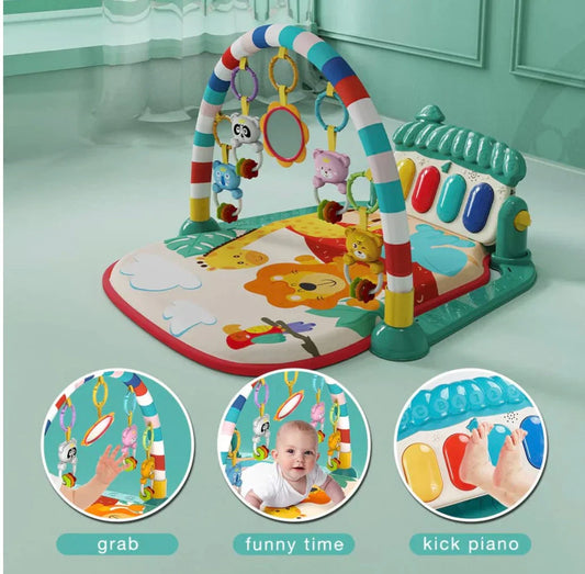 HUANGER 3-IN-1 PLAY GYM WITH PIANO AND HANGING TOYS